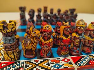 Hand Carved/Painted Peruvian Chess Set