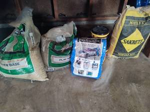 lot 126 image: Lot of Concrete Materials, Play Sand, Paver Base, Etc