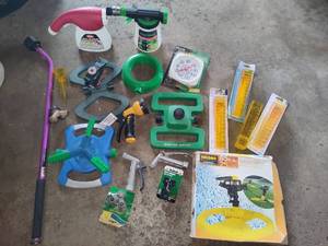 lot 134 image: Lot of Sprinkers, Nozzles & Rain Gauges
