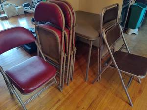 lot 144 image: Card Table  Chairs