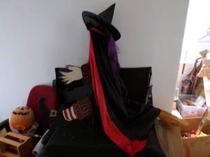 lot 49 image: Handmade Wood Witch that ran into a Tree or Post