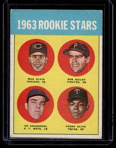 lot 15 image: Tony Oliva Rookie Card RC 1963 Topps #228 Minnesota Twins Baseball Card