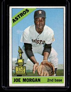 lot 20 image: Joe Morgan Rookie Cup  1966 Topps #195 Houston Astros Baseball Card