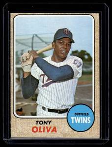 lot 128 image: Tony Oliva   1968 Topps #165 Minnesota Twins Baseball Card