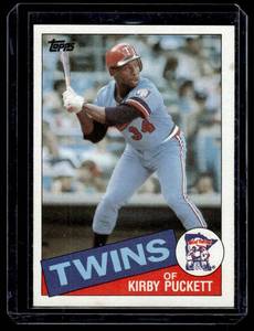lot 192 image: Kirby Puckett RC  1985 Topps #536 Minnesota Twins Baseball Card