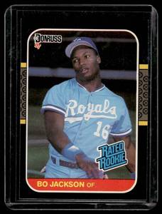 lot 193 image: Bo Jackson RC  1987 Donruss #35 Kansas City Royals Baseball Card
