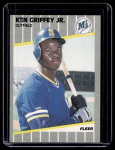 lot 245 image: Ken Griffey Jr. RC  1989 Fleer #548 Seattle Mariners Baseball Card
