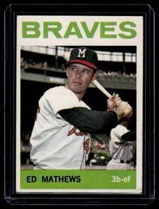 lot 248 image: Ed Mathews   1964 Topps #35 Milwaukee Braves Baseball Card