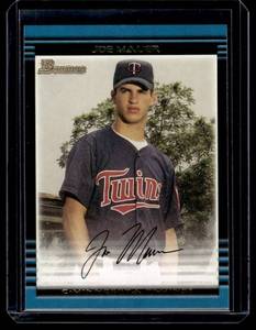 lot 250 image: Joe Mauer RC  2002 Bowman #379 Minnesota Twins Baseball Card