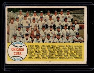 lot 252 image: Chicago Cubs Team Card Checklist   1958 Topps #327  Baseball Card