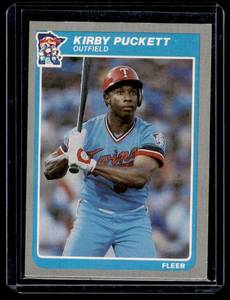 lot 255 image: Kirby Puckett RC  1985 Fleer #286 Minnesota Twins Baseball Card