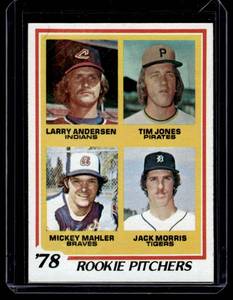 lot 260 image: Jack Morris Rookie Card RC  1978 Topps #703  Baseball Card