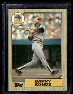 lot 261 image: Barry Bonds RC  1987 Topps #320 Pittsburgh Pirates Baseball Card