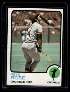 lot 25 image: Pete Rose   1973 Topps #130 Cincinnati Reds Baseball Card