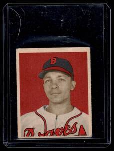 lot 77 image: Eddie Stanky RC  1949 Bowman #104 Boston Braves Baseball Card