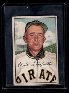 lot 78 image: Clyde Sukeforth RC  1952 Bowman #227 Pittsburgh Pirates Baseball Card