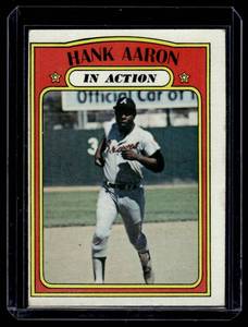lot 80 image: Hank Aaron   1972 Topps #300 Atlanta Braves Baseball Card