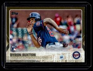 lot 30 image: Byron Buxton RC 08522015 2015 Topps Update Gold #US25 Minnesota Twins Baseball Card
