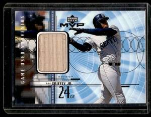 lot 33 image: Ken Griffey Jr. Bat Relic   1999 Upper Deck MVP Game Used Souvenirs #GU-KG Seattle Mariners Baseball Card