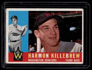 lot 84 image: Harmon Killebrew   1960 Topps #210 Washington Senators Baseball Card
