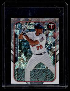 lot 142 image: Byron Buxton Shimmer Mini SP RC  2015 Bowman Chrome #FFM-BB Minnesota Twins Baseball Card