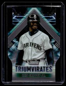 lot 208 image: Ken Griffey Jr. Die Cut Refractor   2023 Stadium Club Triumvirates #T-20 Seattle Mariners Baseball Card