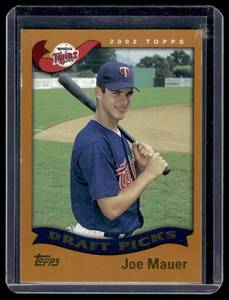 lot 275 image: Joe Mauer RC  2002 Topps #622 Minnesota Twins Baseball Card