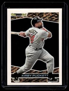 lot 279 image: Kirby Puckett   1993 Topps Black Gold #40 Minnesota Twins Baseball Card