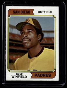 lot 37 image: Dave Winfield RC  1974 Topps #456 San Diego Padres Baseball Card