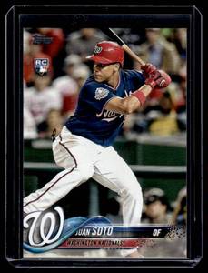 lot 92 image: Juan Soto RC  2018 Topps #6 Washington Nationals Baseball Card