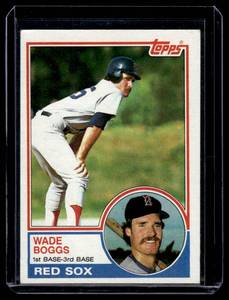 lot 144 image: Wade Boggs RC  1983 Topps #498 Boston Red Sox Baseball Card