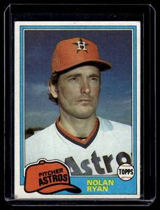 lot 145 image: Nolan Ryan   1981 Topps #240 Houston Astros Baseball Card