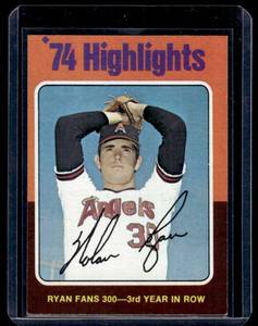 lot 95 image: Nolan Ryan   1975 Topps #5 California Angels Baseball Card