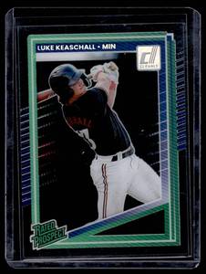 lot 97 image: Luke Keaschall   2025 Donruss Clearly Rated Prospects #111 Minnesota Twins Baseball Card