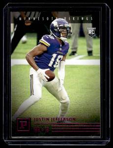 lot 327 image: Justin Jefferson RC  2021 Chronicles #65 Minnesota Vikings Football Card