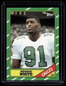 lot 328 image: Reggie White RC  1986 Topps #275 Philadelphia Eagles Football Card
