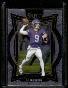 lot 155 image: J.J. McCarthy RC  2024 Panini Select #24 Minnesota Vikings Football Card