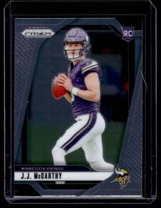lot 158 image: J.J. McCarthy RC  2024 Panini Prizm #400 Minnesota Vikings Football Card