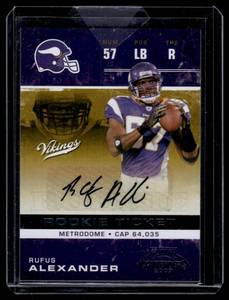 lot 281 image: Rufus Alexander RC  2007 Playoff Contenders #215 Minnesota Vikings Football Card