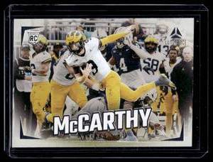 lot 282 image: J.J. McCarthy RC  2024 Panini Luminance #187 Minnesota Vikings Football Card