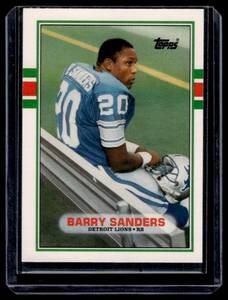 lot 291 image: Barry Sanders RC  1989 Topps Traded #83T Detroit Lions Football Card