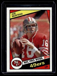 lot 293 image: Joe Montana   1984 Topps #358 San Francisco 49ers Football Card