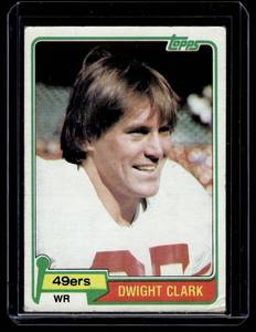 lot 296 image: Dwight Clark RC  1981 Topps #422 San Francisco 49ers Football Card