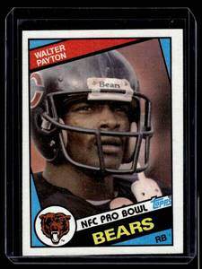 lot 298 image: Walter Payton   1984 Topps #228 Chicago Bears Football Card