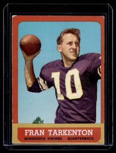 lot 47 image: Fran Tarkenton   1963 Topps #98 Minnesota Vikings Football Card