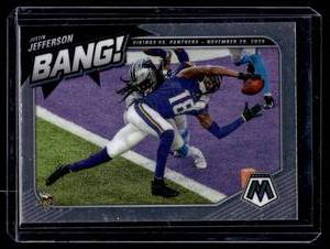 lot 101 image: Justin Jefferson   2021 Mosaic Bang Insert #B-12 Minnesota Vikings Football Card