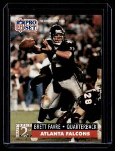 lot 103 image: Brett Favre RC  1991 Pro Set #762 Atlanta Falcons Football Card
