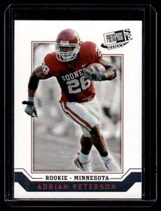 lot 105 image: Adrian Peterson RC  2007 Press Pass SE #29 Oklahoma Sooners Football Card