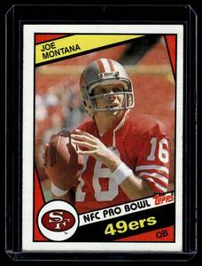 lot 162 image: Joe Montana   1984 Topps #358 San Francisco 49ers Football Card