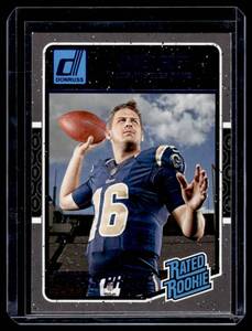 lot 301 image: Jared Goff RC  2016 Donruss RatAction Packed Rookies #372 Los Angeles Rams Football Card